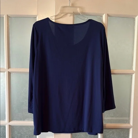 Jones New York Women's Blue Top - Picture 4 of 4